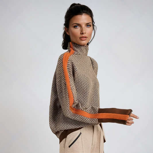 Lily™ | Polotröja med iögonfallande kontrasterande ränder